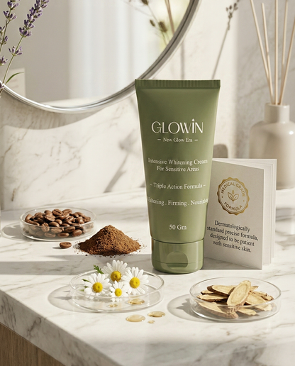 Glowin Triple-Action Brightening Cream For Sensitive Areas – 50g