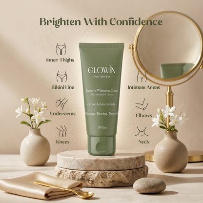 Glowin Triple-Action Brightening Cream For Sensitive Areas – 50g
