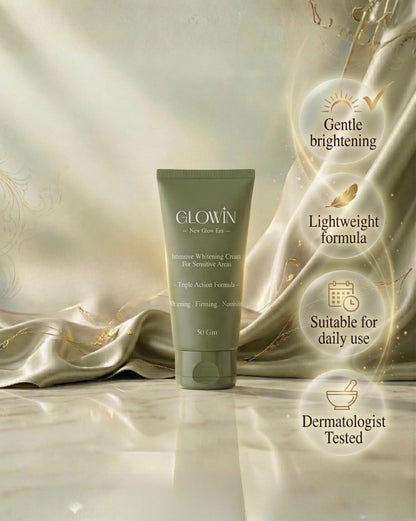 Glowin Triple-Action Brightening Cream For Sensitive Areas – 50g