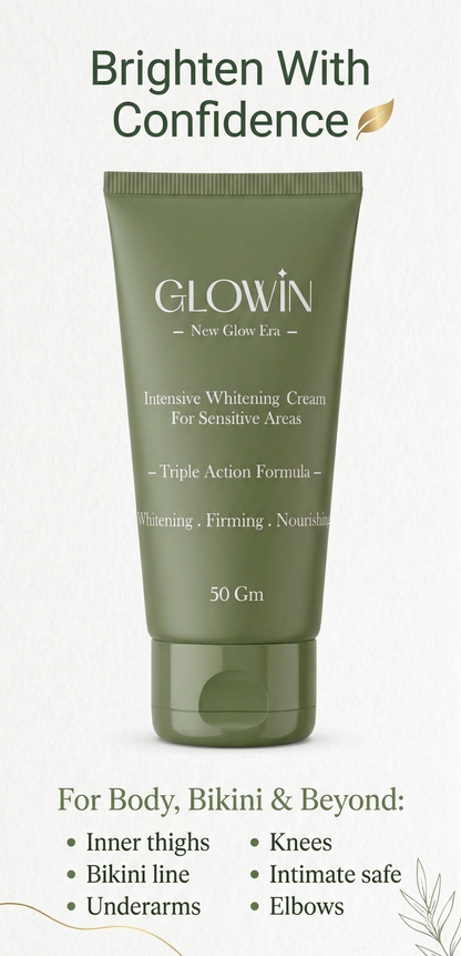 Glowin Triple-Action Brightening Cream For Sensitive Areas – 50g
